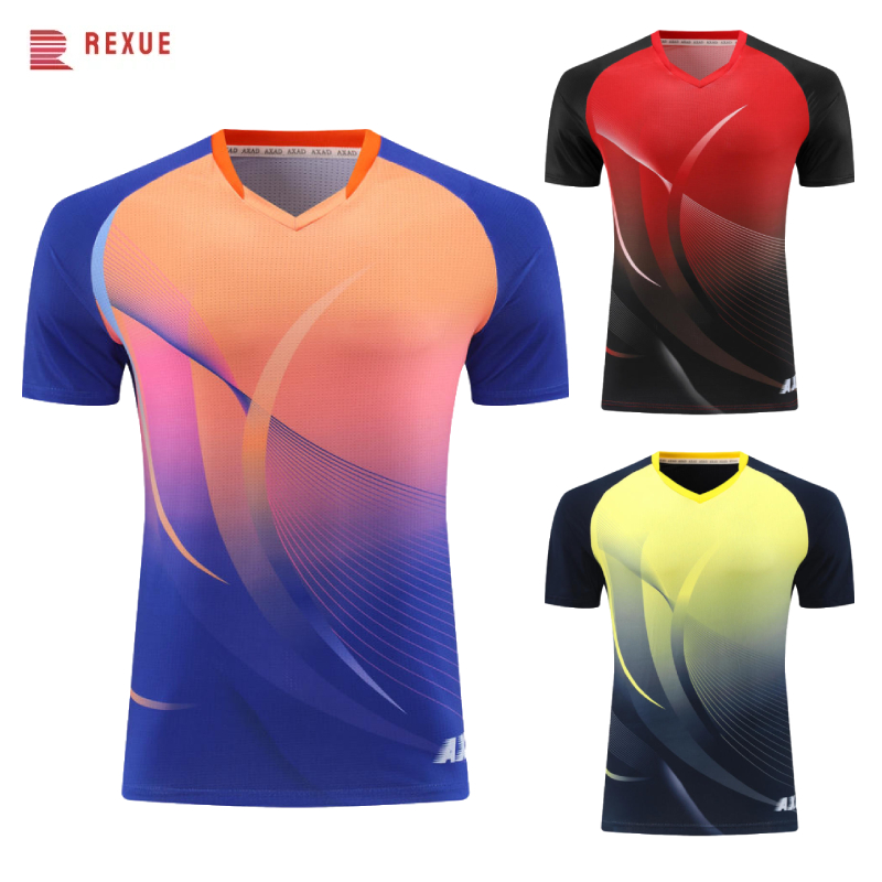 Badminton Jersey - 남녀공용 캐주얼 반팔 스포츠 저지, 탁구