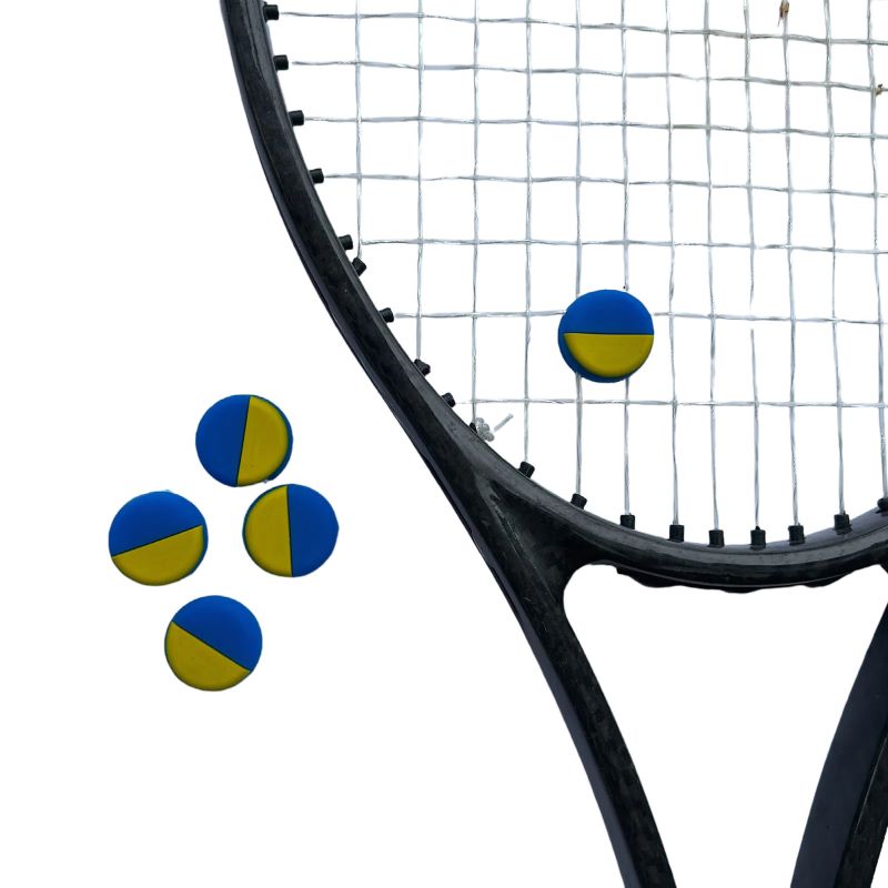 Racket Vibration Dampener - 4개/세트 우크라이나 국기 테니스 진동 방지기