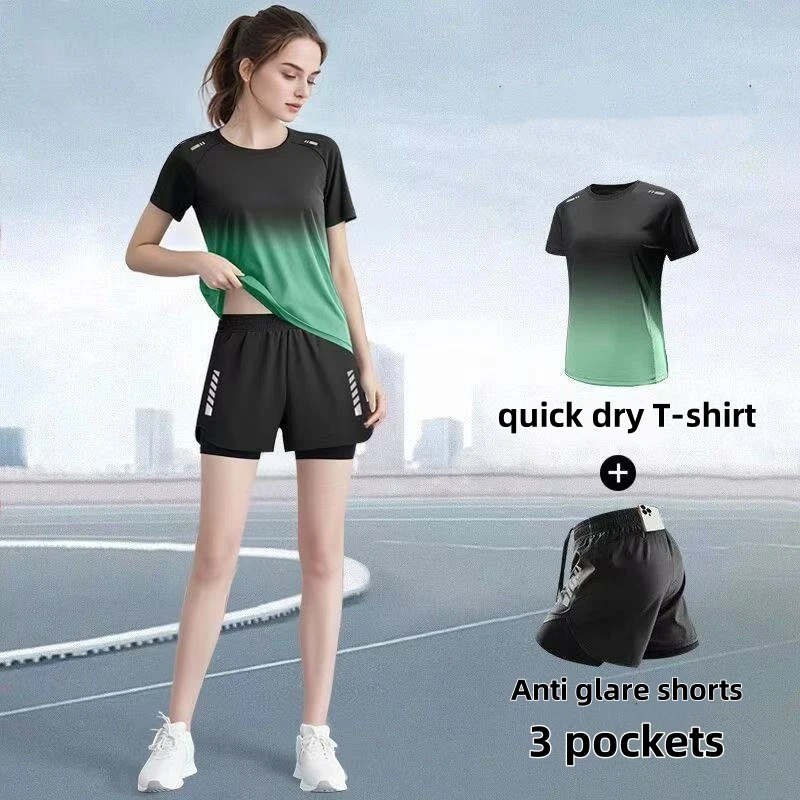 여성용 운동복 세트, 런닝 반바지, 티셔츠, 요가복,  - Badminton Outfit 리뷰 및 가격