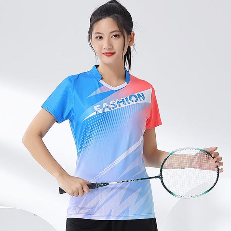 여자 배드민턴 셔츠, 프린트 골프웨어, 속건성 여자 탁 - Badminton Jersey 리뷰 및 가격