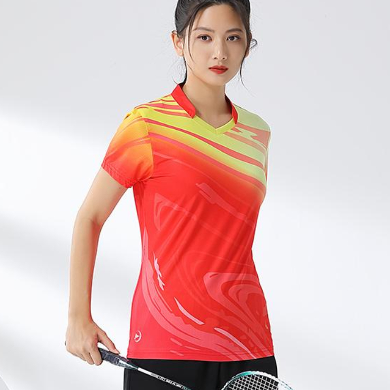 여자 배드민턴 셔츠, 프린트 골프웨어, 속건성 여자 탁 - Badminton Jersey 리뷰 및 가격