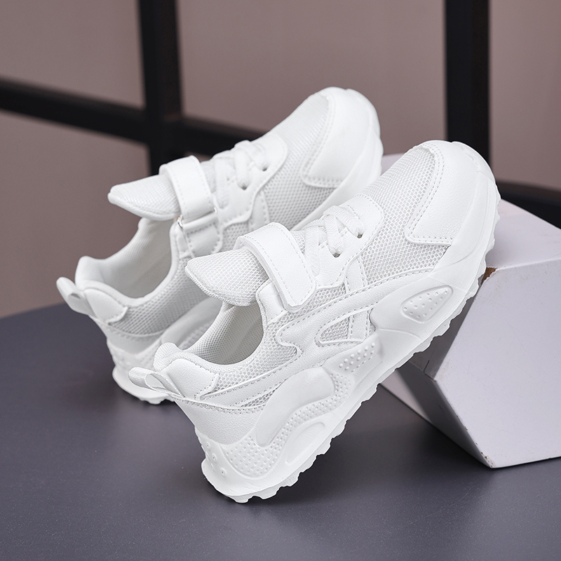 흰색 어린이 가죽 캐주얼 신발 소년 소녀 야외 스포츠  - Badminton Junior 리뷰 및 가격